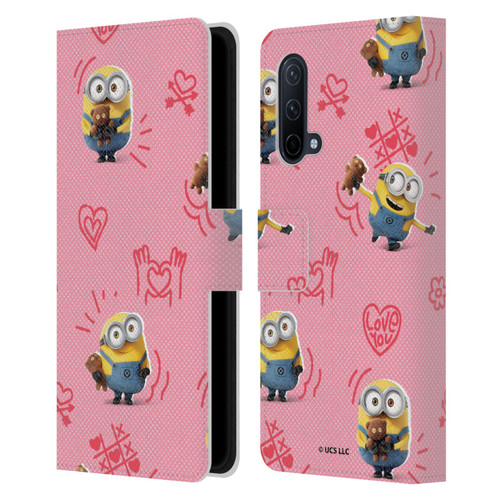 Minions Rise of Gru(2021) Valentines 2021 Bob Pattern Leather Book Wallet Case Cover For OnePlus Nord CE 5G