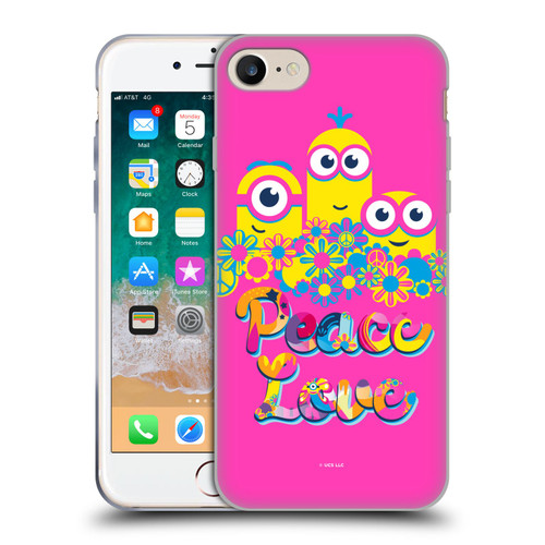 Minions Rise of Gru(2021) Day Tripper Peace Soft Gel Case for Apple iPhone 7 / 8 / SE 2020 & 2022