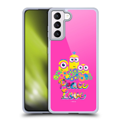 Minions Rise of Gru(2021) Day Tripper Peace Soft Gel Case for Samsung Galaxy S21+ 5G