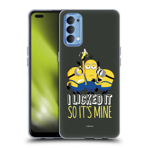 Minions Rise of Gru(2021) Humor Banana Soft Gel Case for OPPO Reno 4 5G