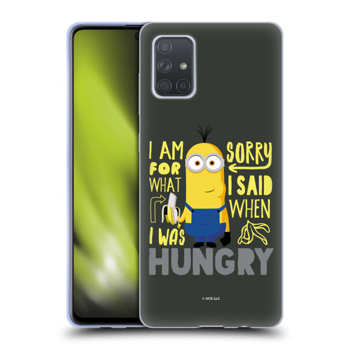 Minions Rise of Gru(2021) Humor Hungry Soft Gel Case for Samsung Galaxy A71 (2019)