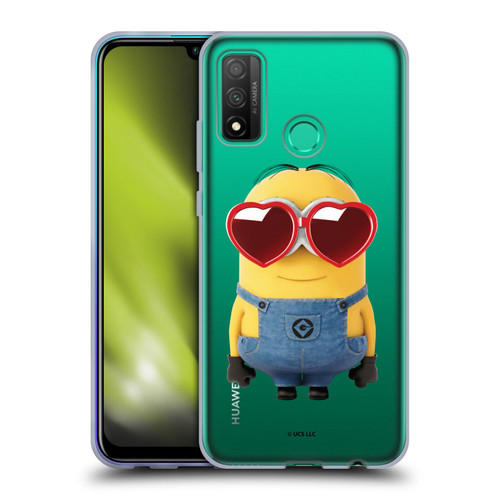 Minions Rise of Gru(2021) Valentines 2021 Heart Glasses Soft Gel Case for Huawei P Smart (2020)