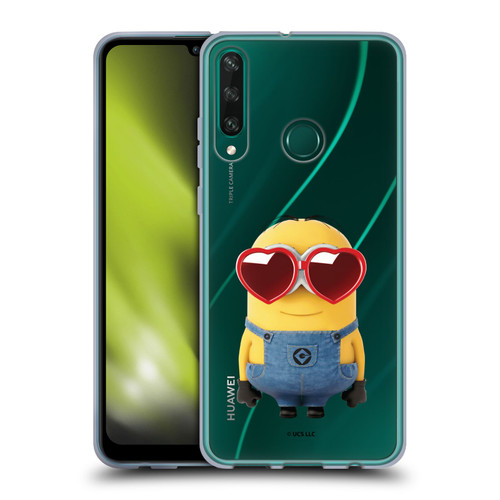 Minions Rise of Gru(2021) Valentines 2021 Heart Glasses Soft Gel Case for Huawei Y6p