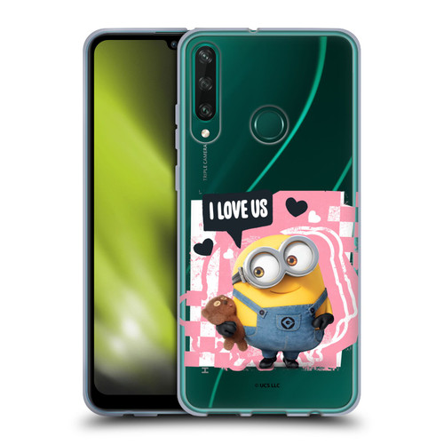 Minions Rise of Gru(2021) Valentines 2021 Bob Loves Bear Soft Gel Case for Huawei Y6p