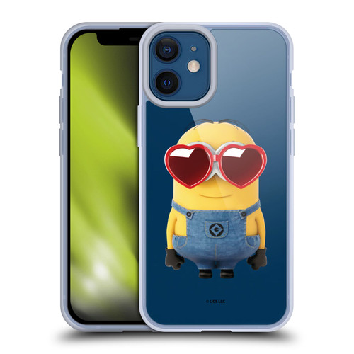 Minions Rise of Gru(2021) Valentines 2021 Heart Glasses Soft Gel Case for Apple iPhone 12 Mini