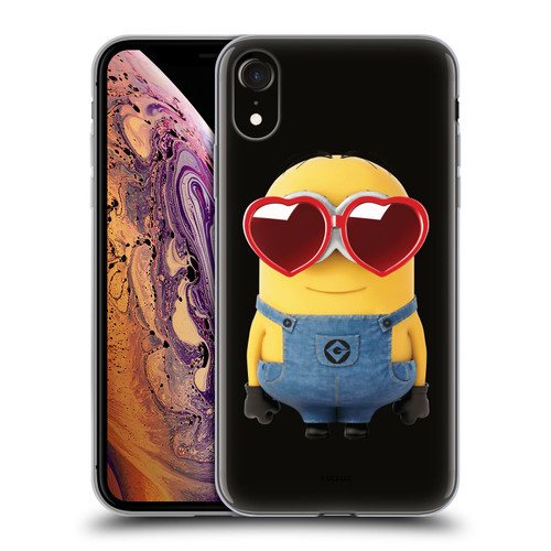 Minions Rise of Gru(2021) Valentines 2021 Heart Glasses Soft Gel Case for Apple iPhone XR