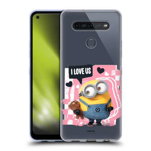 Minions Rise of Gru(2021) Valentines 2021 Bob Loves Bear Soft Gel Case for LG K51S