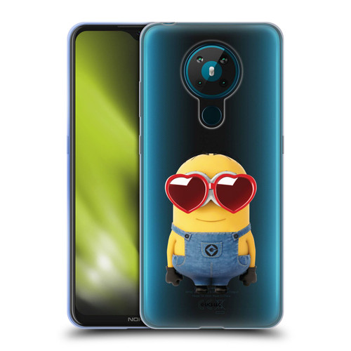 Minions Rise of Gru(2021) Valentines 2021 Heart Glasses Soft Gel Case for Nokia 5.3