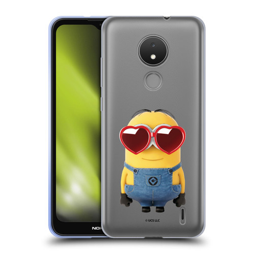 Minions Rise of Gru(2021) Valentines 2021 Heart Glasses Soft Gel Case for Nokia C21