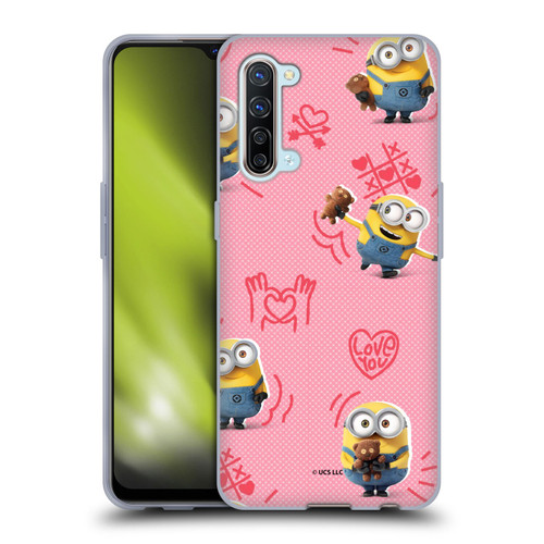 Minions Rise of Gru(2021) Valentines 2021 Bob Pattern Soft Gel Case for OPPO Find X2 Lite 5G