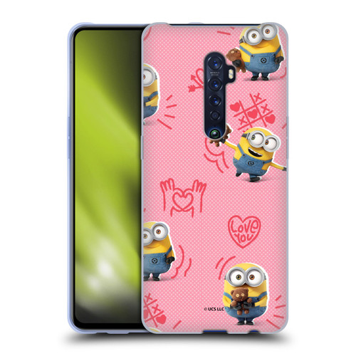 Minions Rise of Gru(2021) Valentines 2021 Bob Pattern Soft Gel Case for OPPO Reno 2