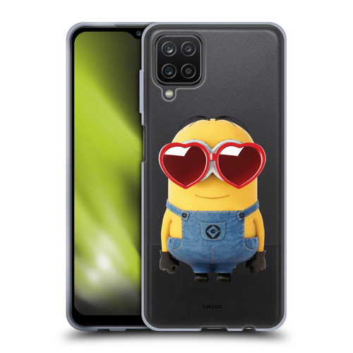 Minions Rise of Gru(2021) Valentines 2021 Heart Glasses Soft Gel Case for Samsung Galaxy A12 (2020)