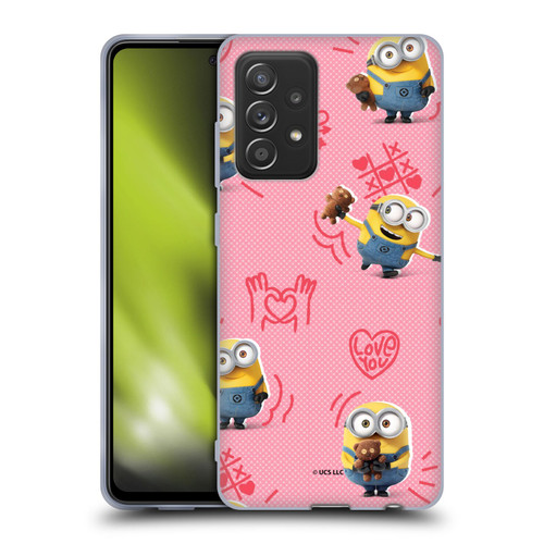 Minions Rise of Gru(2021) Valentines 2021 Bob Pattern Soft Gel Case for Samsung Galaxy A52 / A52s / 5G (2021)