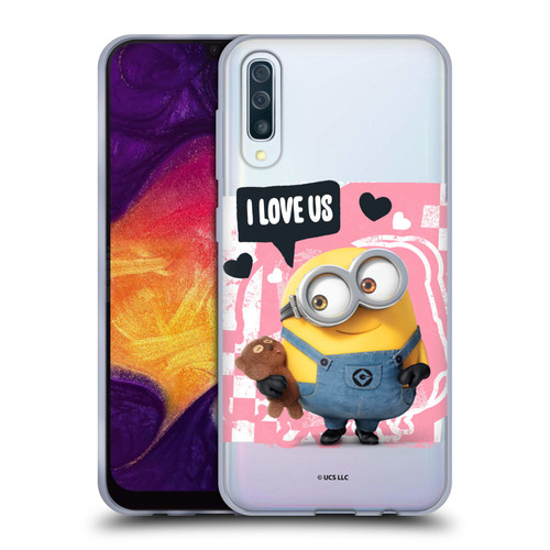 Minions Rise of Gru(2021) Valentines 2021 Bob Loves Bear Soft Gel Case for Samsung Galaxy A50/A30s (2019)
