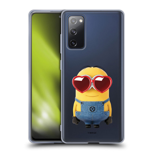 Minions Rise of Gru(2021) Valentines 2021 Heart Glasses Soft Gel Case for Samsung Galaxy S20 FE / 5G