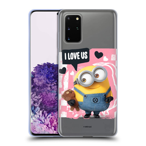 Minions Rise of Gru(2021) Valentines 2021 Bob Loves Bear Soft Gel Case for Samsung Galaxy S20+ / S20+ 5G