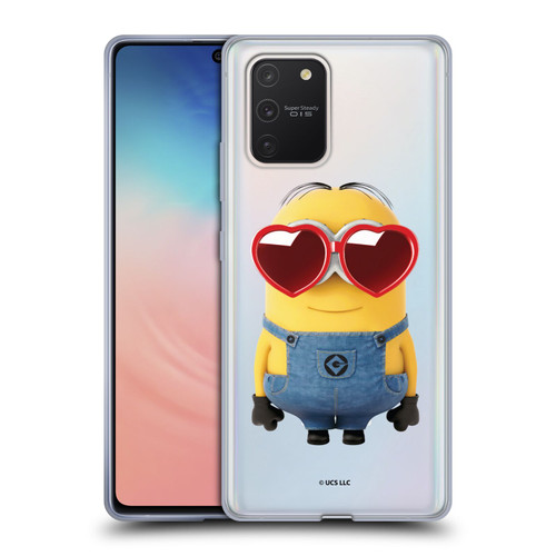 Minions Rise of Gru(2021) Valentines 2021 Heart Glasses Soft Gel Case for Samsung Galaxy S10 Lite