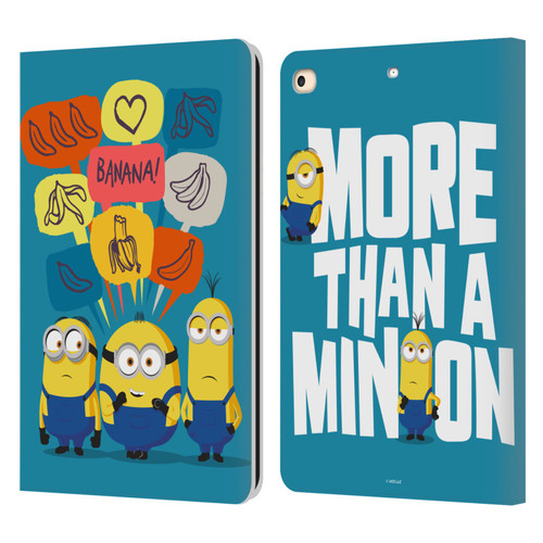 Minions Rise of Gru(2021) Graphics Speech Bubbles Leather Book Wallet Case Cover For Apple iPad 9.7 2017 / iPad 9.7 2018