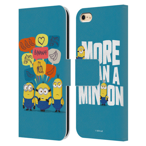 Minions Rise of Gru(2021) Graphics Speech Bubbles Leather Book Wallet Case Cover For Apple iPhone 6 / iPhone 6s