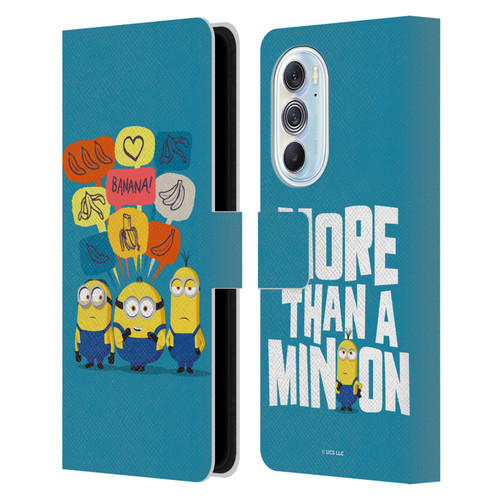 Minions Rise of Gru(2021) Graphics Speech Bubbles Leather Book Wallet Case Cover For Motorola Edge X30