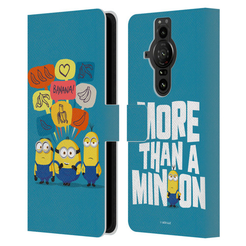 Minions Rise of Gru(2021) Graphics Speech Bubbles Leather Book Wallet Case Cover For Sony Xperia Pro-I