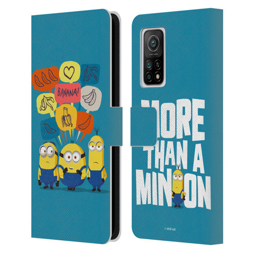 Minions Rise of Gru(2021) Graphics Speech Bubbles Leather Book Wallet Case Cover For Xiaomi Mi 10T 5G