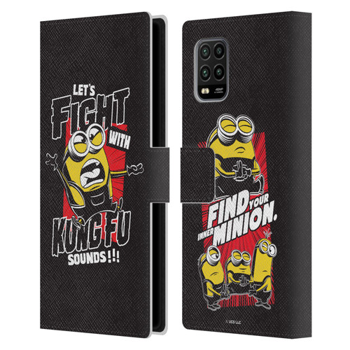 Minions Rise of Gru(2021) Asian Comic Art Kung Fu Leather Book Wallet Case Cover For Xiaomi Mi 10 Lite 5G