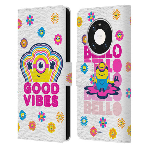 Minions Rise of Gru(2021) Day Tripper Good Vibes Leather Book Wallet Case Cover For Huawei Mate 40 Pro 5G