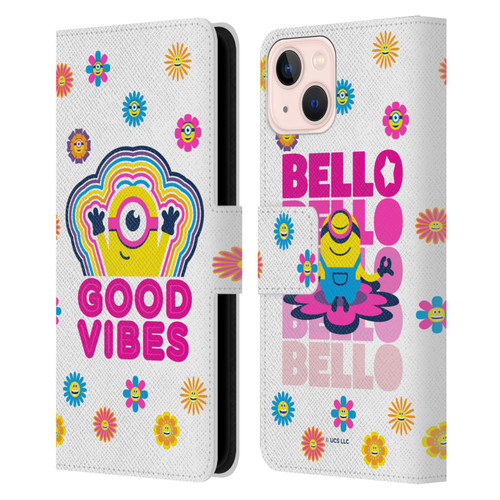 Minions Rise of Gru(2021) Day Tripper Good Vibes Leather Book Wallet Case Cover For Apple iPhone 13