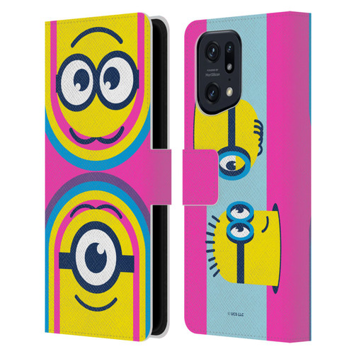 Minions Rise of Gru(2021) Day Tripper Face Leather Book Wallet Case Cover For OPPO Find X5 Pro