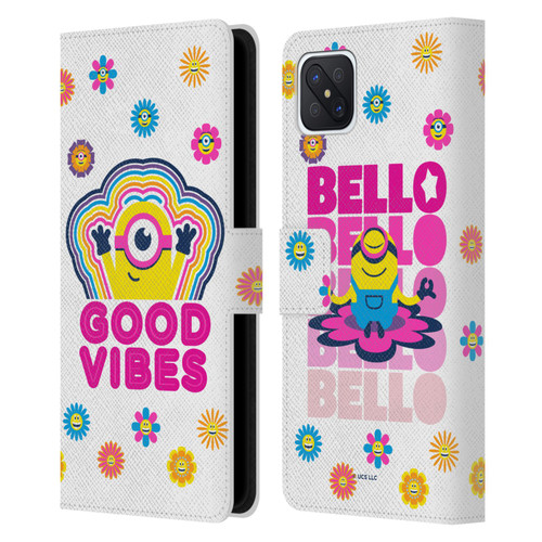 Minions Rise of Gru(2021) Day Tripper Good Vibes Leather Book Wallet Case Cover For OPPO Reno4 Z 5G