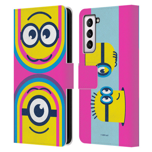 Minions Rise of Gru(2021) Day Tripper Face Leather Book Wallet Case Cover For Samsung Galaxy S21 5G