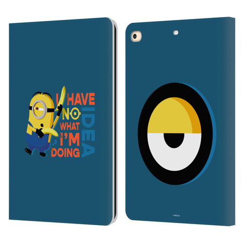Minions Rise of Gru(2021) Humor No Idea Leather Book Wallet Case Cover For Apple iPad 9.7 2017 / iPad 9.7 2018