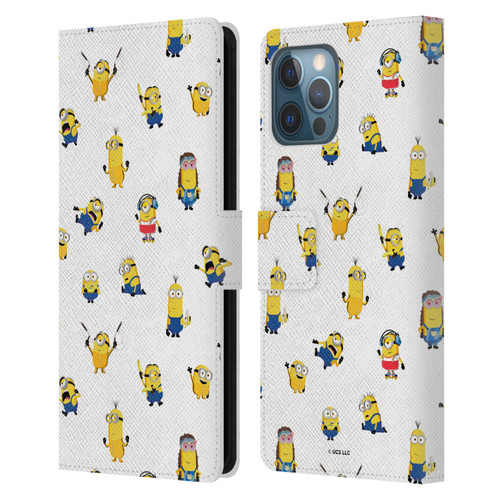 Minions Rise of Gru(2021) Humor Costume Pattern Leather Book Wallet Case Cover For Apple iPhone 12 Pro Max