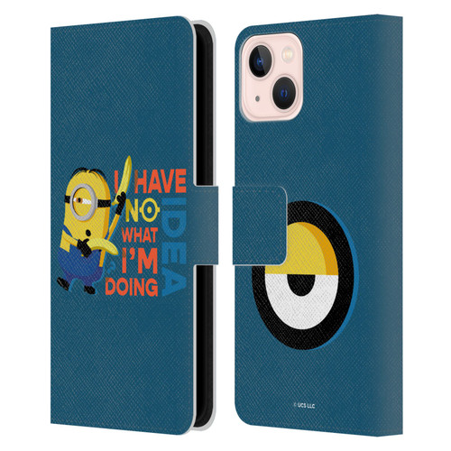 Minions Rise of Gru(2021) Humor No Idea Leather Book Wallet Case Cover For Apple iPhone 13