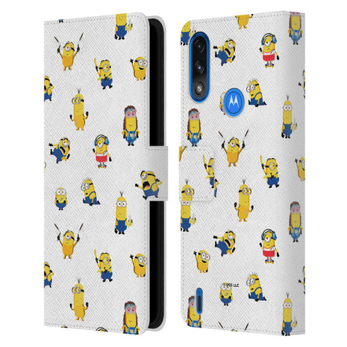 Minions Rise of Gru(2021) Humor Costume Pattern Leather Book Wallet Case Cover For Motorola Moto E7 Power / Moto E7i Power