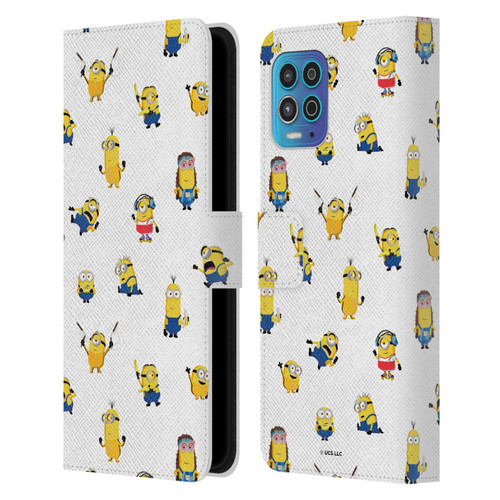 Minions Rise of Gru(2021) Humor Costume Pattern Leather Book Wallet Case Cover For Motorola Moto G100