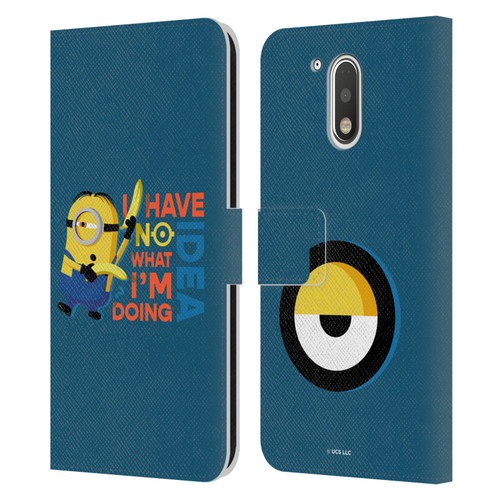 Minions Rise of Gru(2021) Humor No Idea Leather Book Wallet Case Cover For Motorola Moto G41
