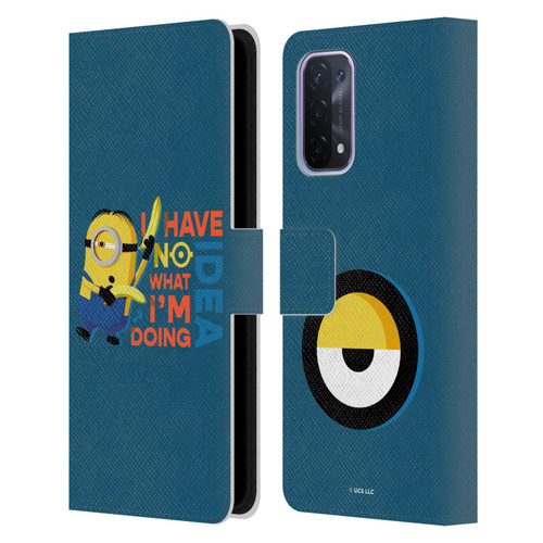 Minions Rise of Gru(2021) Humor No Idea Leather Book Wallet Case Cover For OPPO A54 5G