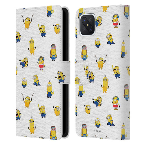 Minions Rise of Gru(2021) Humor Costume Pattern Leather Book Wallet Case Cover For OPPO Reno4 Z 5G