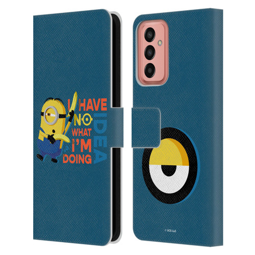 Minions Rise of Gru(2021) Humor No Idea Leather Book Wallet Case Cover For Samsung Galaxy M13 (2022)