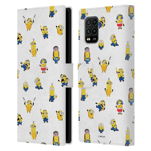 Minions Rise of Gru(2021) Humor Costume Pattern Leather Book Wallet Case Cover For Xiaomi Mi 10 Lite 5G