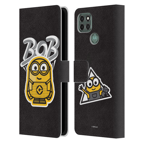 Minions Rise of Gru(2021) Iconic Mayhem Bob Leather Book Wallet Case Cover For Motorola Moto G9 Power