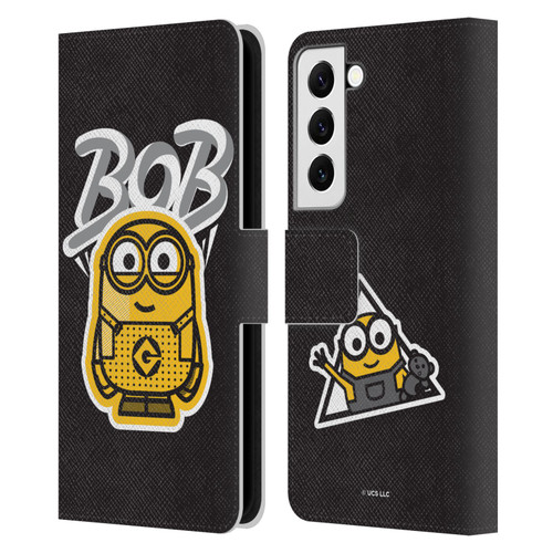Minions Rise of Gru(2021) Iconic Mayhem Bob Leather Book Wallet Case Cover For Samsung Galaxy S22 5G