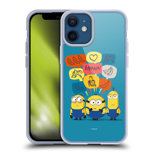 Minions Rise of Gru(2021) Graphics Speech Bubbles Soft Gel Case for Apple iPhone 12 Mini