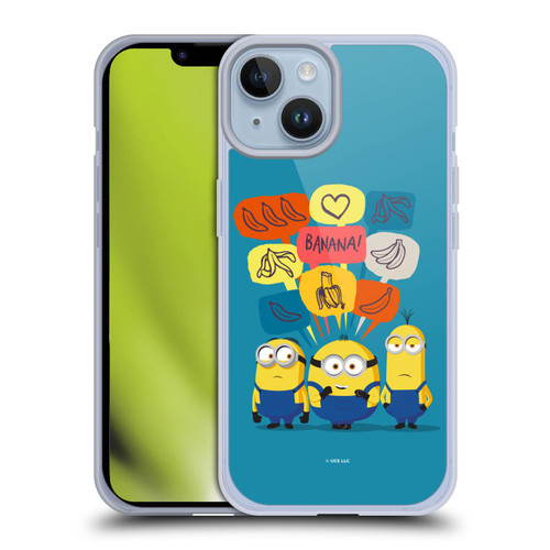 Minions Rise of Gru(2021) Graphics Speech Bubbles Soft Gel Case for Apple iPhone 14