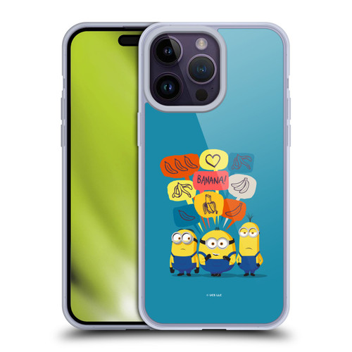 Minions Rise of Gru(2021) Graphics Speech Bubbles Soft Gel Case for Apple iPhone 14 Pro Max