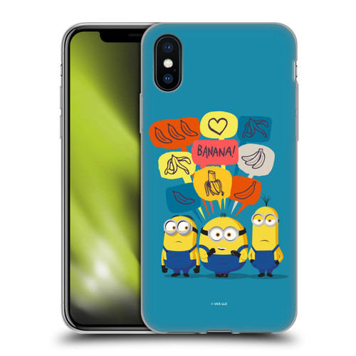 Minions Rise of Gru(2021) Graphics Speech Bubbles Soft Gel Case for Apple iPhone X / iPhone XS