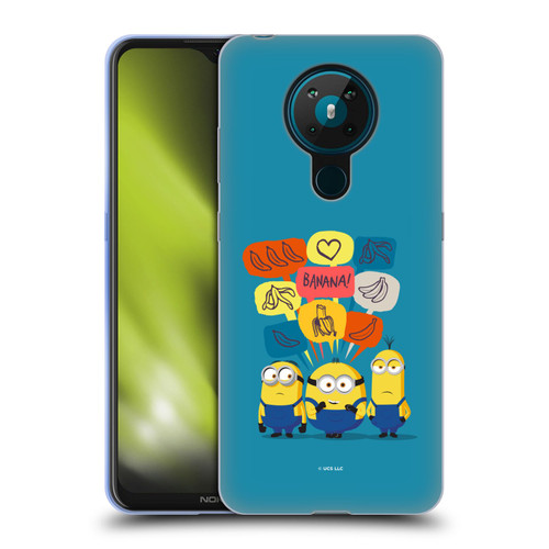 Minions Rise of Gru(2021) Graphics Speech Bubbles Soft Gel Case for Nokia 5.3