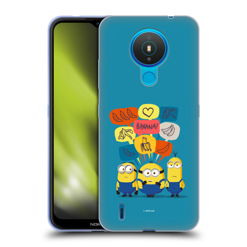 Minions Rise of Gru(2021) Graphics Speech Bubbles Soft Gel Case for Nokia 1.4